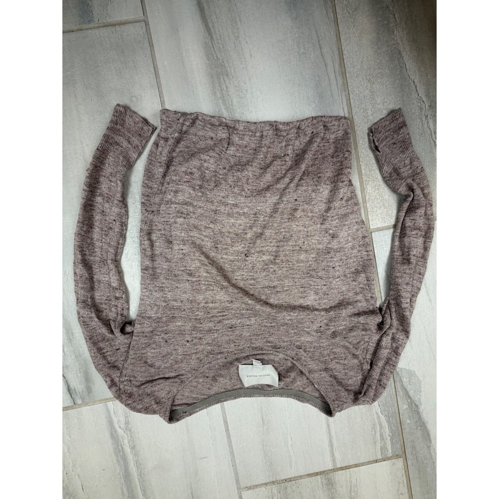 Brochu Walker Linen Cotton Layered Look Sweater Mauve Taupe NTC2462‎ XS